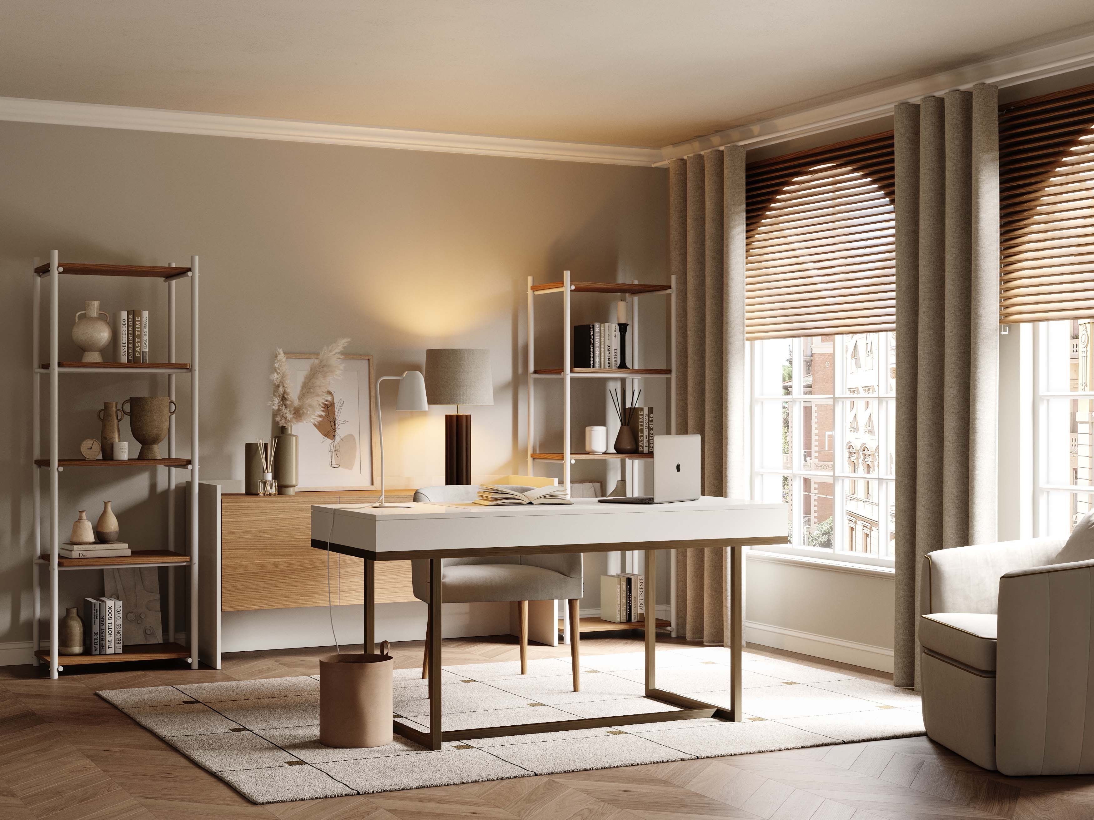 Книжный шкаф из нержавеющей стали и дерева Stylish Club His &amp ARCH-00145222 - Вид №5