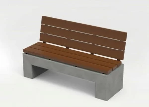 CO33 Бетонная скамья со спинкой Angulus