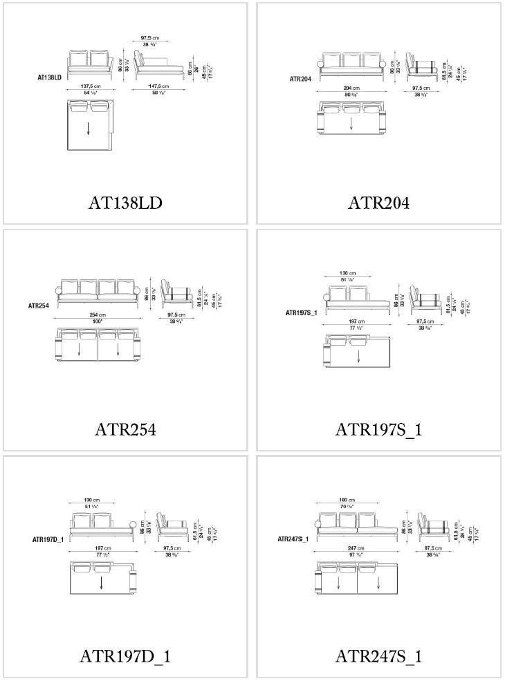 B&B Italia Угловой диван в ткани Atoll sun-id-1427879 - Вид №6