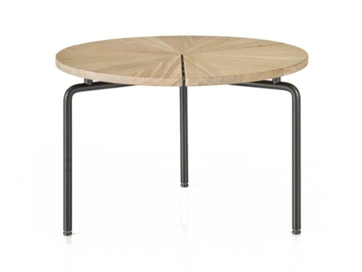 Круглый журнальный столик из нержавеющей стали и дерева BassamFellows Круглая ARCH-00104298 - Вид №7