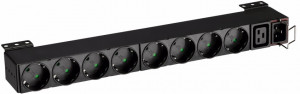 EFLX8D The block of distribution of food flex rack pdu , 1u, 16a, iec320 c20 entrance, an exit 8 pc/shuko sockets and 1 uec320 c19 socket, 4 kw, shhghv 483kh80kh44mm., weight is 1.6 kg., a guarantee 2 years Eaton