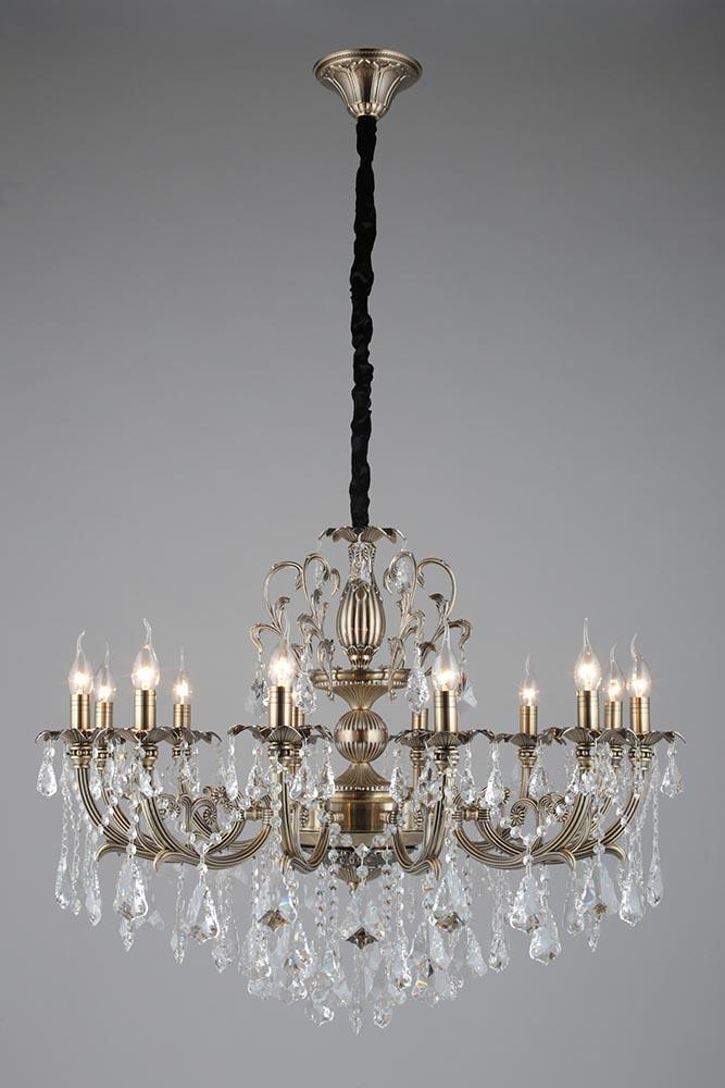 Подвесная люстра Omnilux Grosseto OML-77733-12 бронза OMNILUX ДИЗАЙНЕРСКИЕ, GROSSETO 280129 Бронза  - Вид №1
