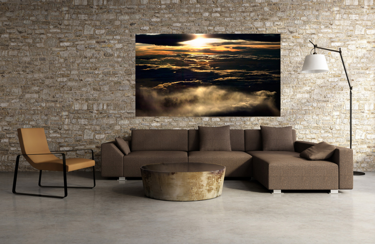 Фотокартина 57х100 см "Облачный атлас" PANKOVSKY STUDIO ПЛАСТИФИКАЦИЯ 015878 Золото;черный  - Вид №1