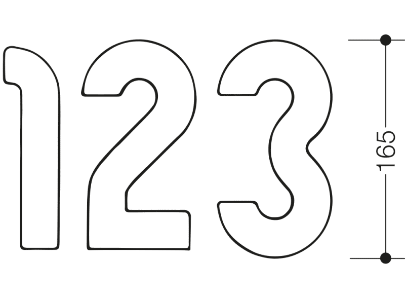 702.165.2 номера домов HEWI Türzubehör  - Вид №4