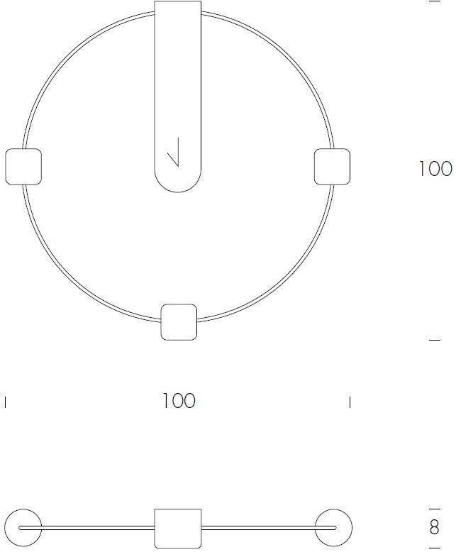 Tonin Casa Настенные металлические часы  T7950  - Вид №3