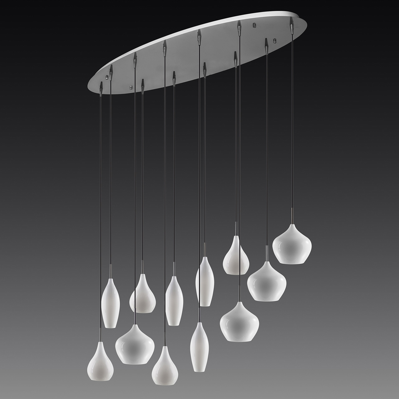 Люстра дизайнерская Shake хром белая 803220 LIGHTSTAR ДИЗАЙНЕРСКИЕ, PENTOLA 057572 Белый  - Вид №1