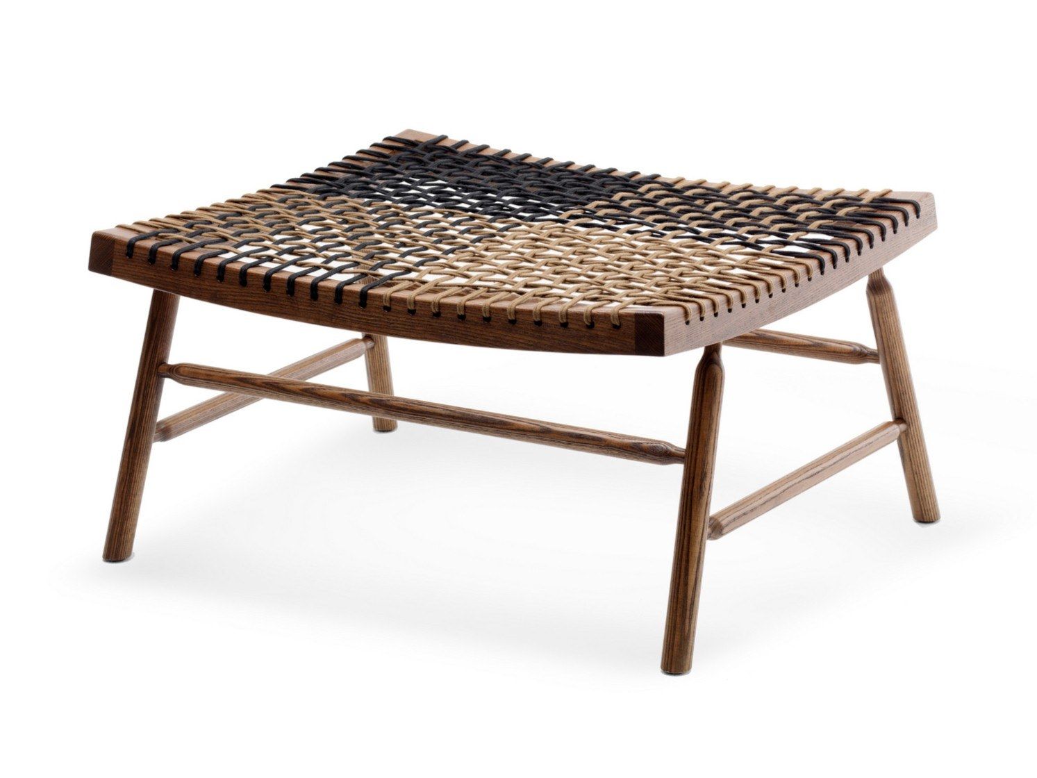 Подставка для ног из массива дерева и морской веревки Saba Italia SITAR ARCH-00084167