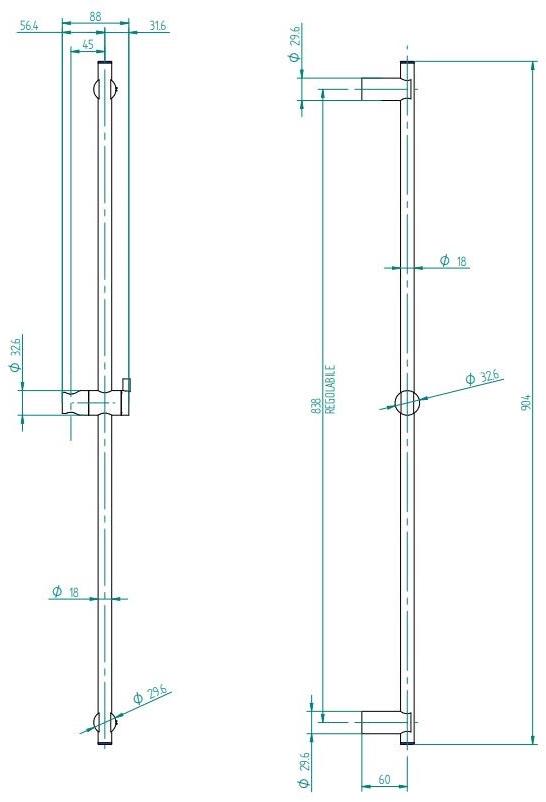 ZAZZERI Направляющая из нержавеющей стали с ручным душем Z316 sun-id-1422005 - Вид №2