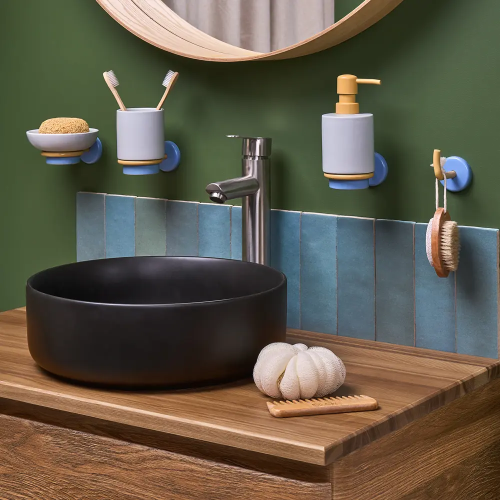 Мыльница Moroshka Antrim настенная керамика цвет бело-голубой STLM-2027470 - Вид №8