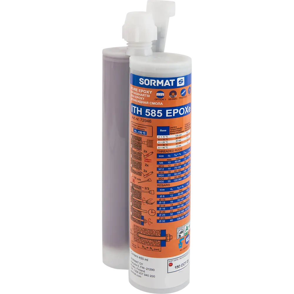 Химический анкер SORMAT ITH 585 Epoxe для бетона и камня 450 мл 85585312 STLM-0064269