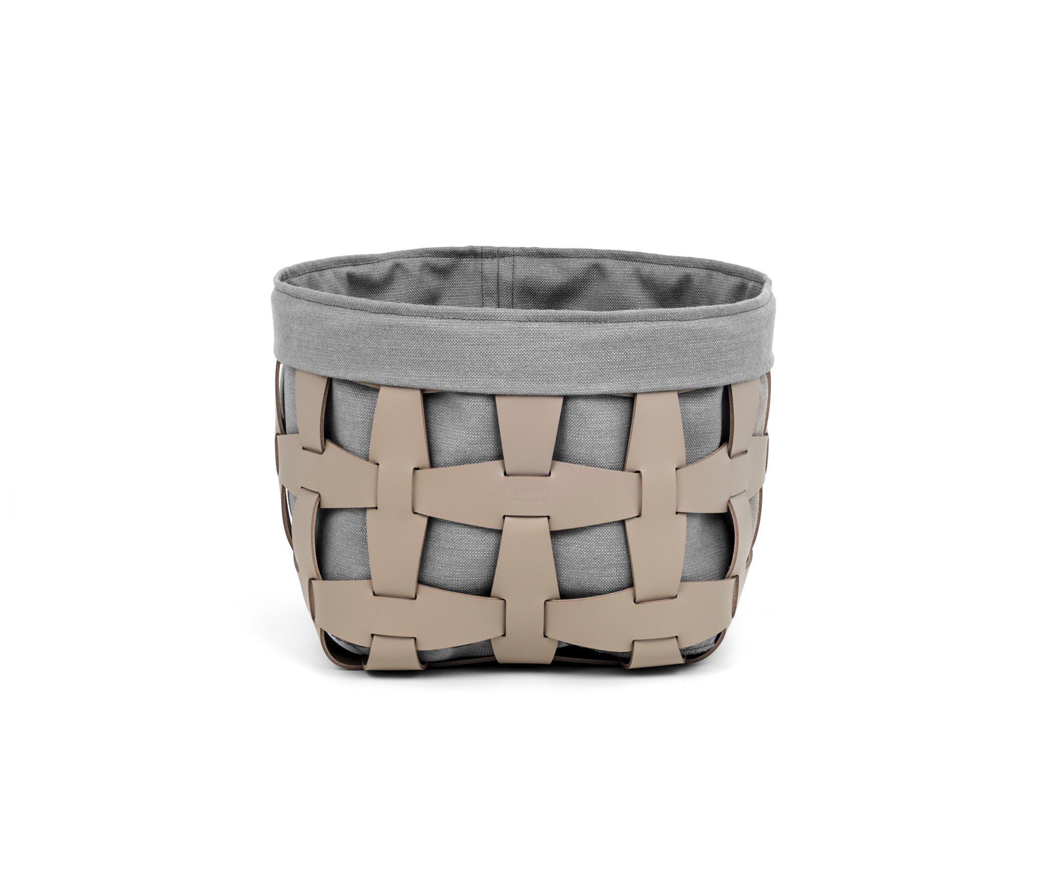 Крючок Маленькая Корзинка - 35X35XH26,5 см / регенерированная кожа_серо-коричневый Pinetti 00.0190.082.048