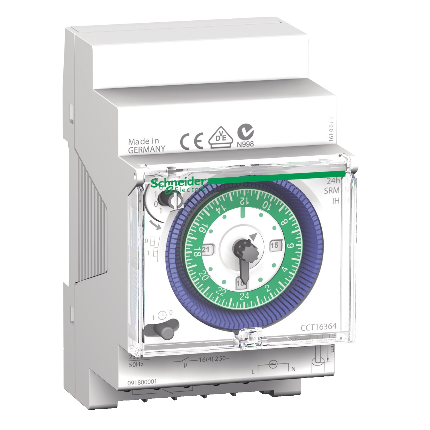 CCT16364 РЕЛЕ ВРЕМ. ЭЛ.МЕХ. IH 24ЧАСА 1К БЕЗ З.Х. Schneider Electric Acti 9 