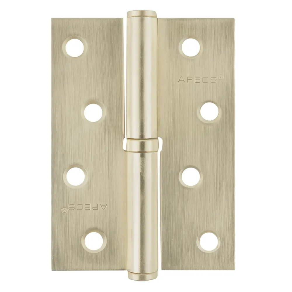 Петля правая Apecs 100x70x3 мм сталь цвет матовое золото STLM-2066846