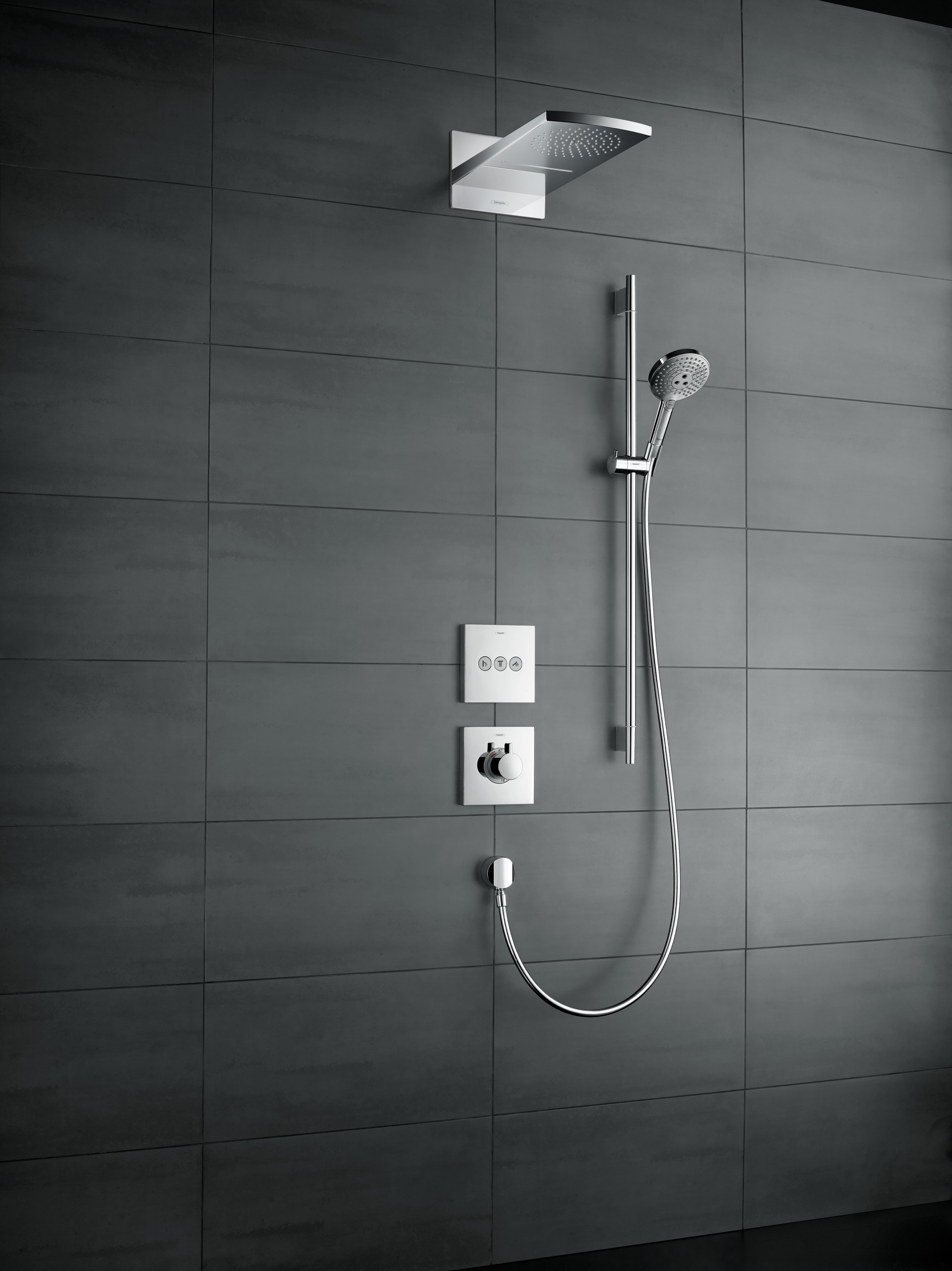 26633000 Raindance Select S Душевой набор 120 3jet EcoSmart 9 л / мин со штангой 90 см и мыльницей Hansgrohe  - Вид №1