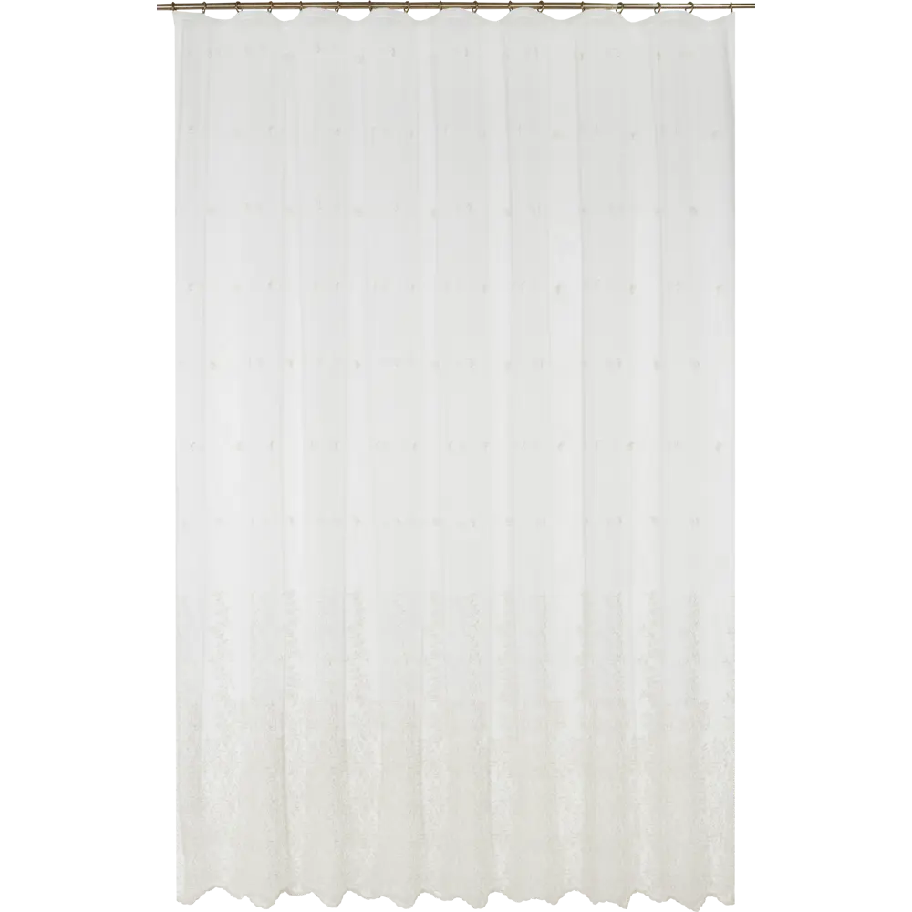 Тюль на ленте Милена 250x260 см цвет золотисто-белый MIAMOZA STLM-2140089 - Вид №1