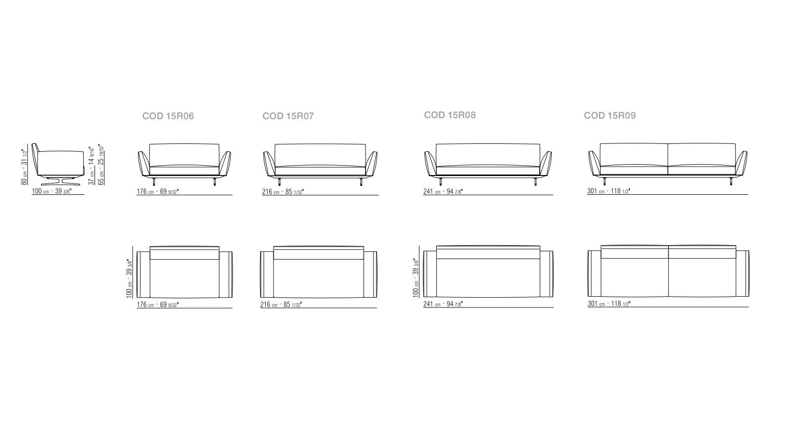 3-местный тканевый диван Flexform ARCH-00080206 - Вид №3