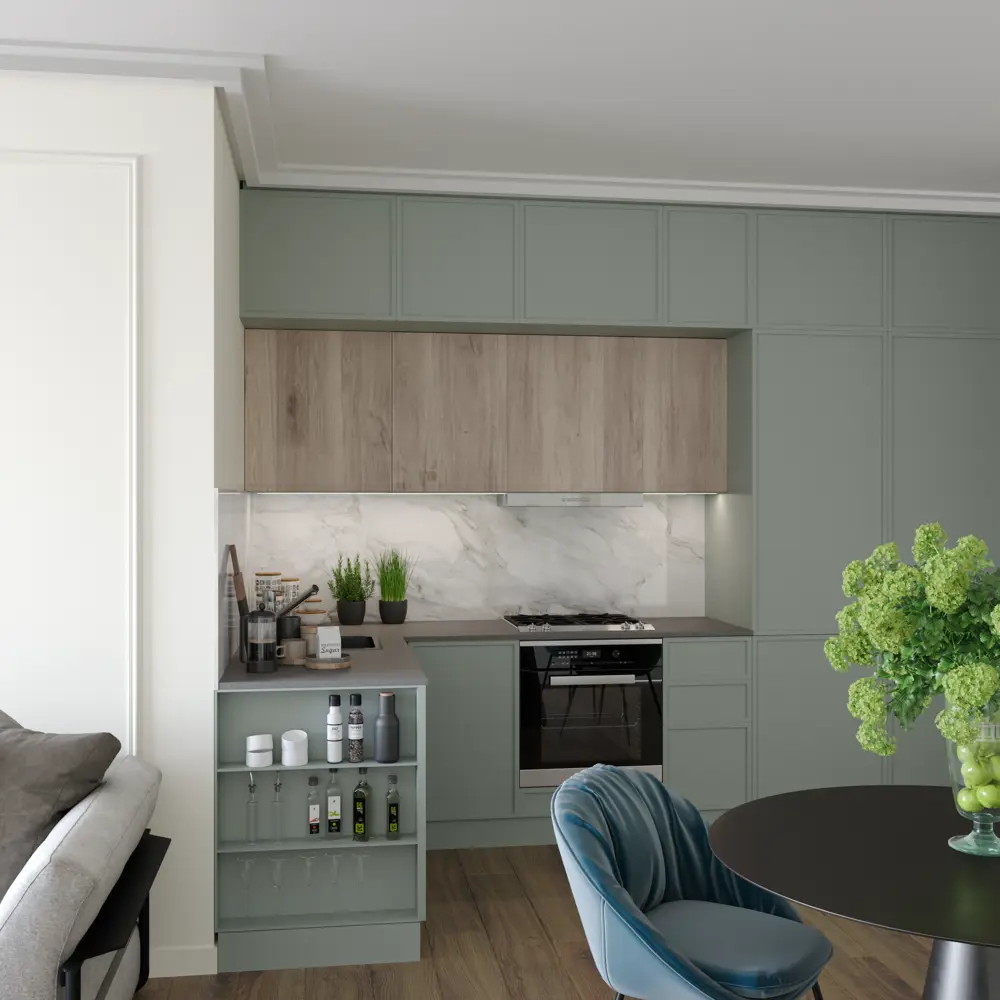 Столешница кухонная Консуэлло 100x60x2 см искусственный камень цвет серый Santreyd STLM-2127135 - Вид №6