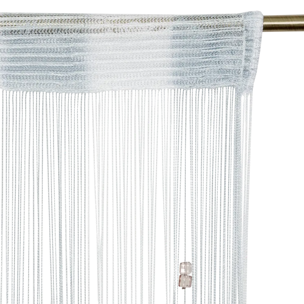 Штора нитяная Inspire «Куб», 150х280 см, цвет белый/серебристый STLM-2068409 - Вид №3