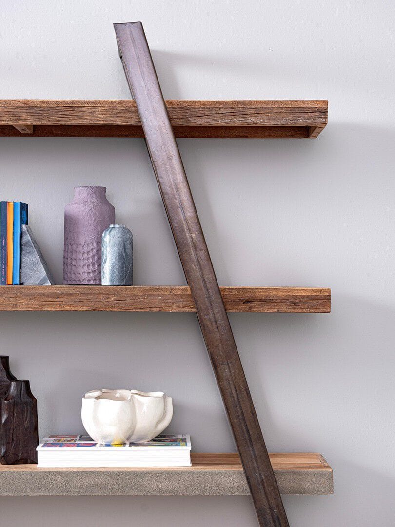 Самонесущий книжный шкаф из манго и стали BIZZOTTO Манчестер ARCH-00027868 - Вид №2