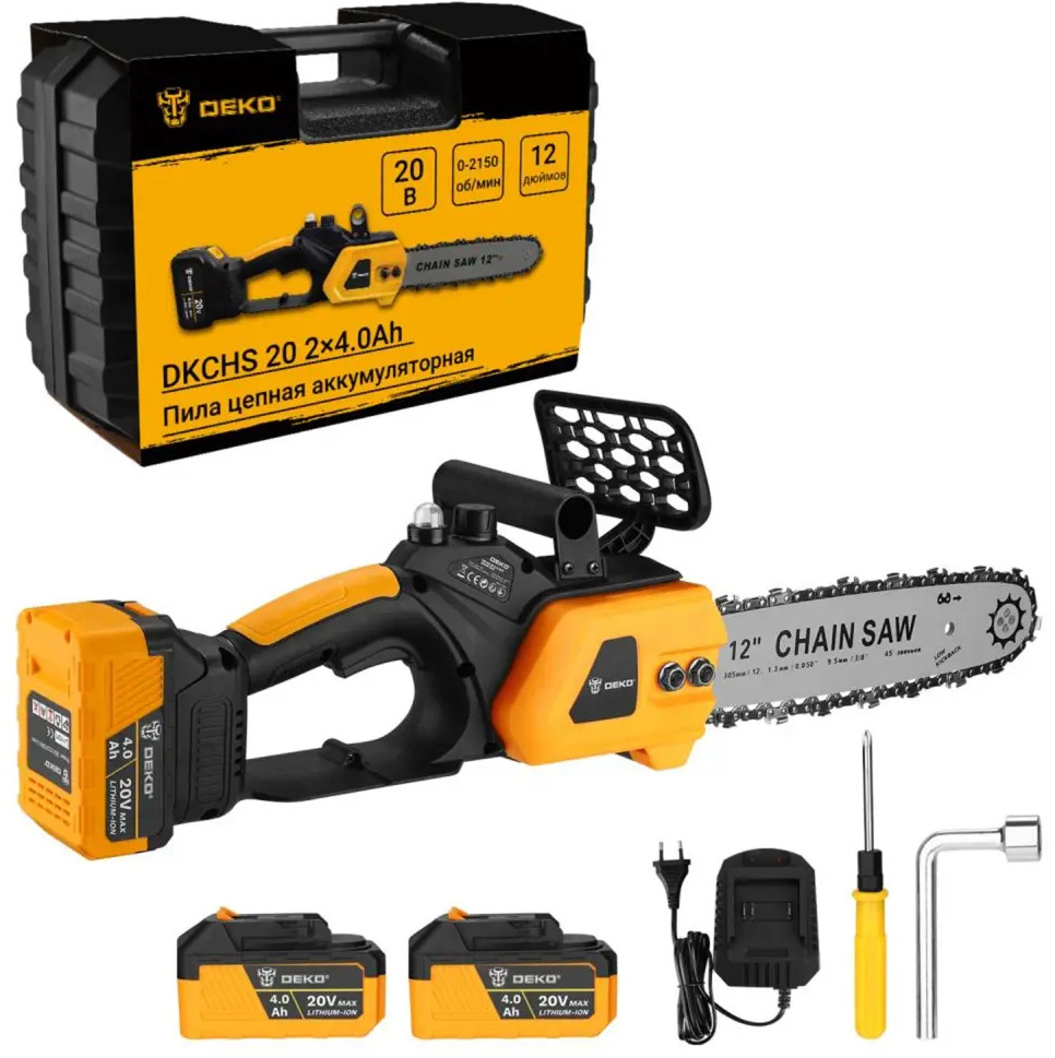 Аккумуляторная пила DEKO DKCHS 20 для сада и стройки 88222030