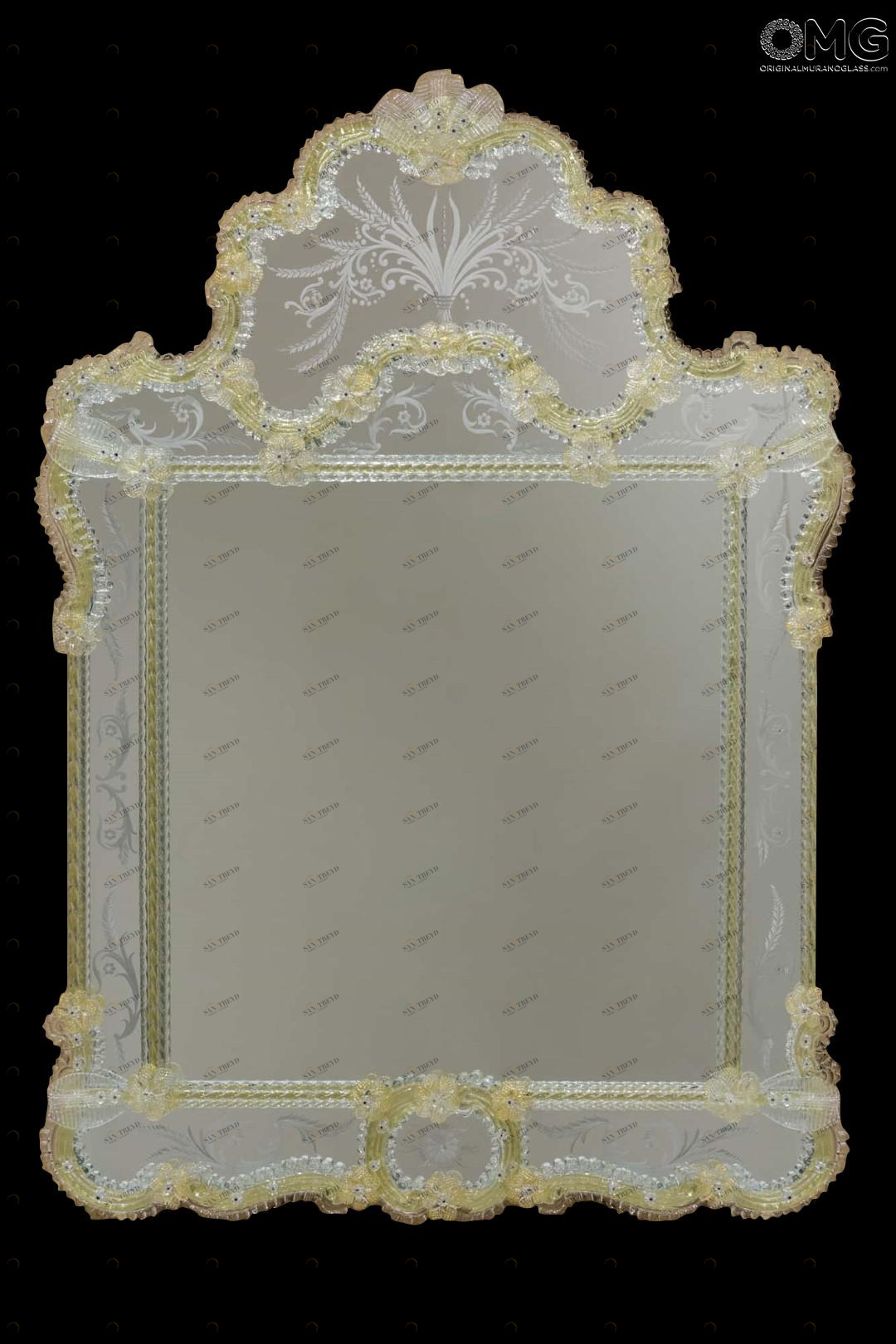 2218 ORIGINALMURANOGLASS Венецианское зеркало Ка Дзанарди  см 