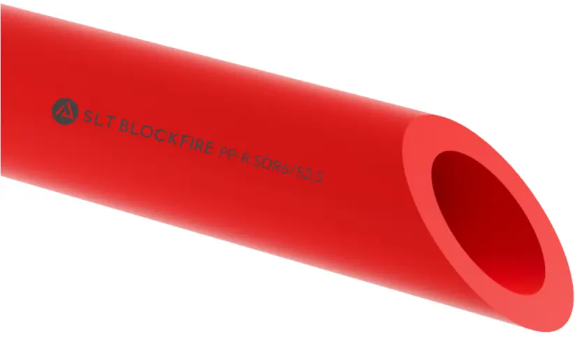 90454126 Труба полипропиленовая для систем пожаротушения Blockfire 63x10.5 мм SDR6 PN12 2 м цвет красный STLM-0801806
