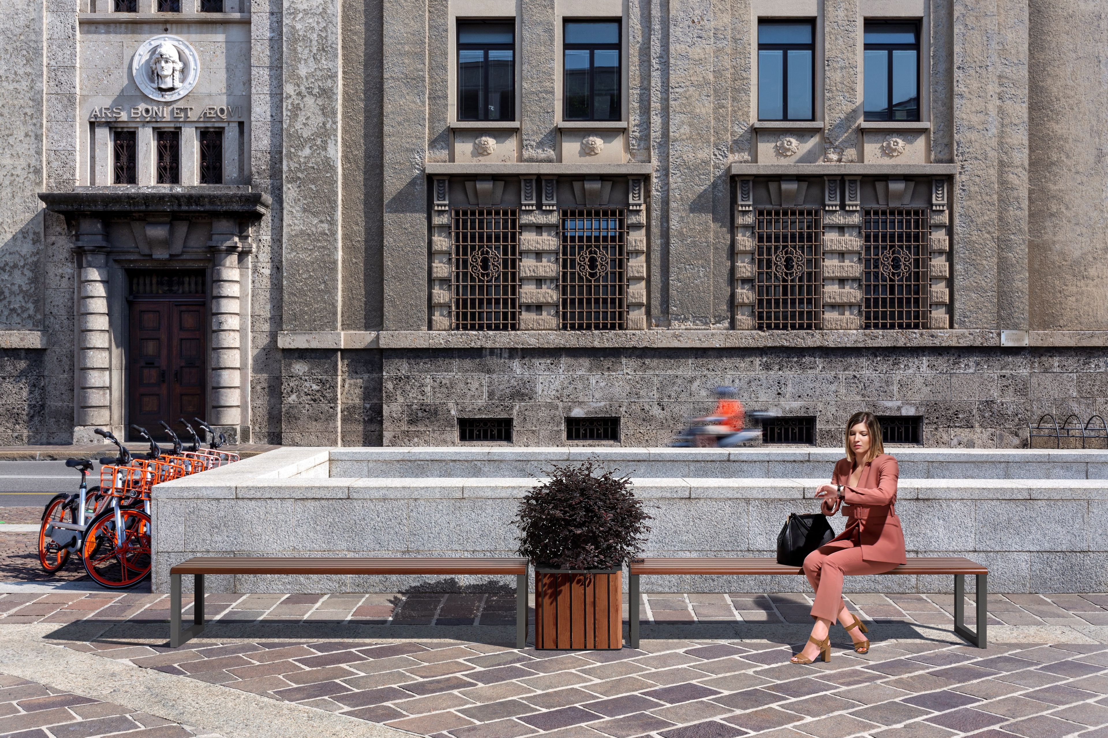 Алюминиевая скамья Urbantime Портфель.h24 ARCH-00055910 - Вид №1