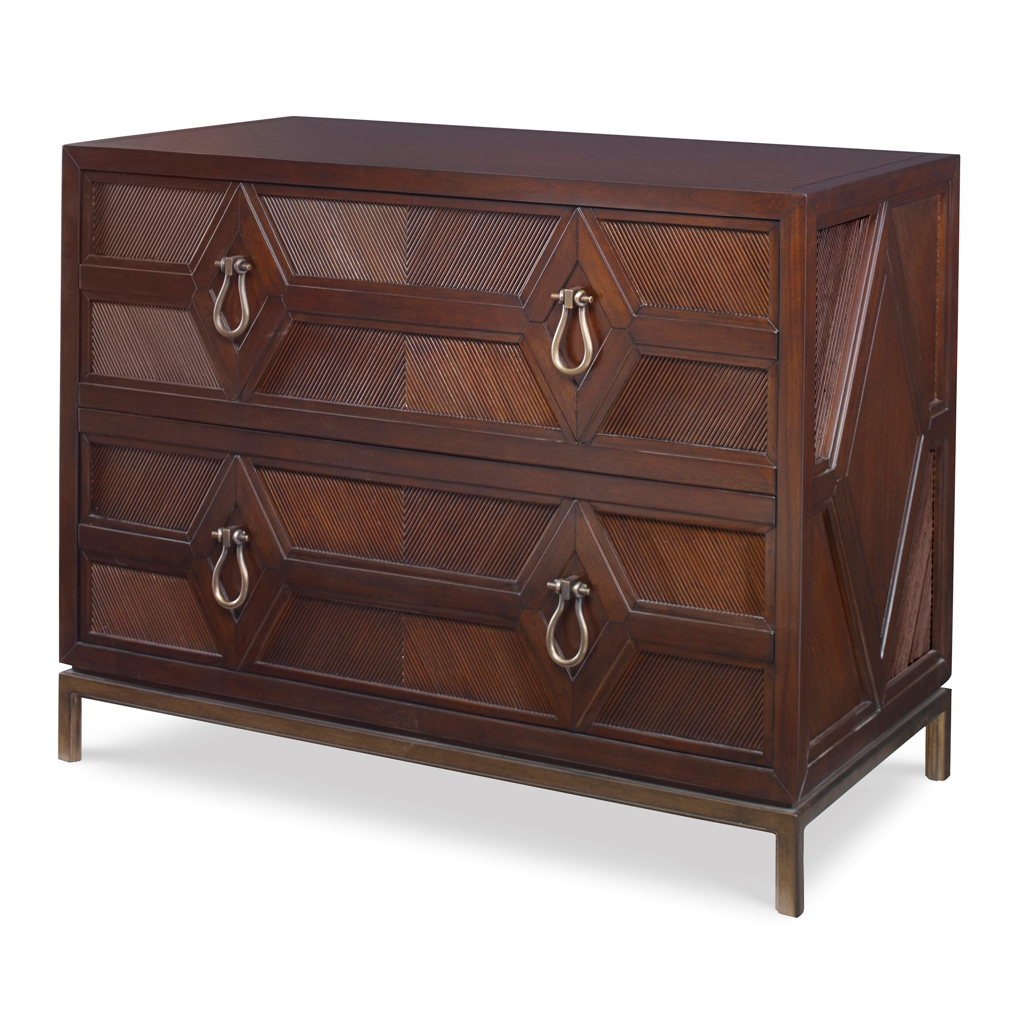 Столы 04602-350-021 Diamond Two Drawer Chest - Dark Ambella  - Вид №1