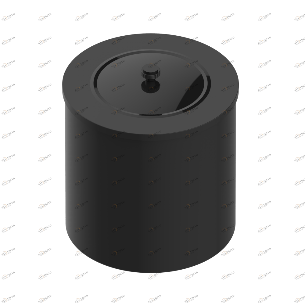 A9C-712CL WASTE BASKET WITH COVER Diameter : 200 mm Thg-paris Jaipur c чёрным ониксом Покрытие PVD бронза A9C-712CL CAT.F