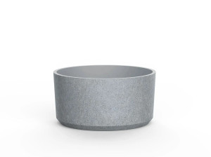 Круглый бетонный горшок