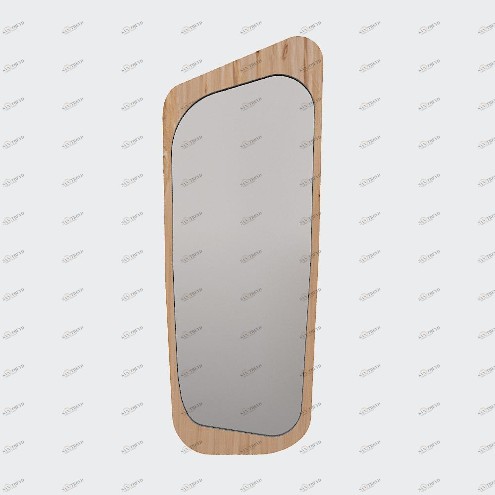 Зеркало настенное большое светло-серое шпон Woodi WOODI ДИЗАЙНЕРСКИЕ 00-3966343 Серый 