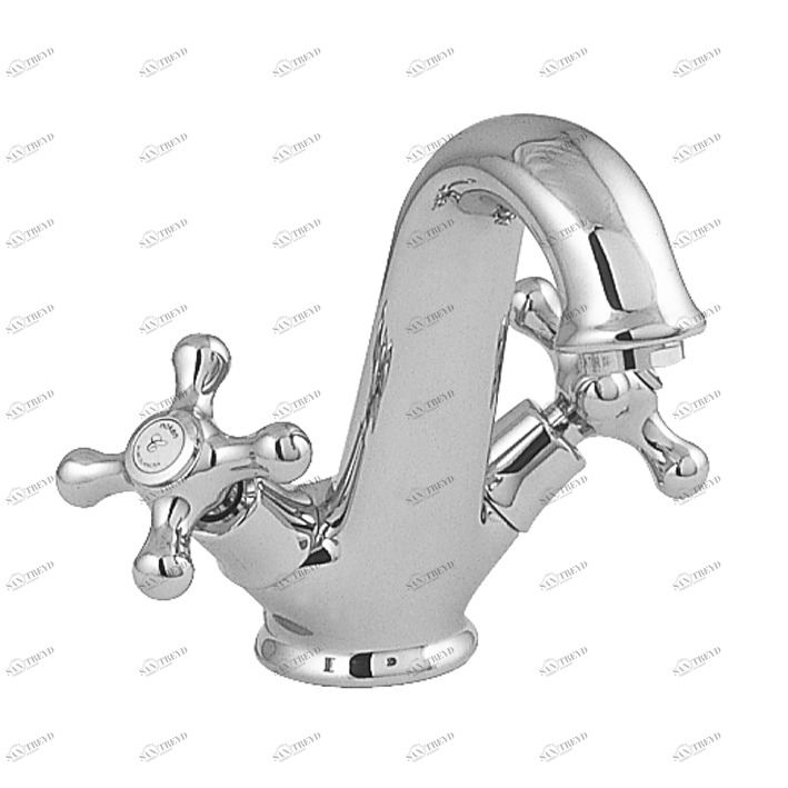 Смеситель для раковины моноблочный 3/8 ”. керамические дисковые клапаны. Длина шлангов 390 мм. со съемным сливным комплектом 1 1/4 ”. Аэратор «Плюс». Расход 17,69 л / мин. при 3 барах.  Feis NOKEN 100038500  CHROME 