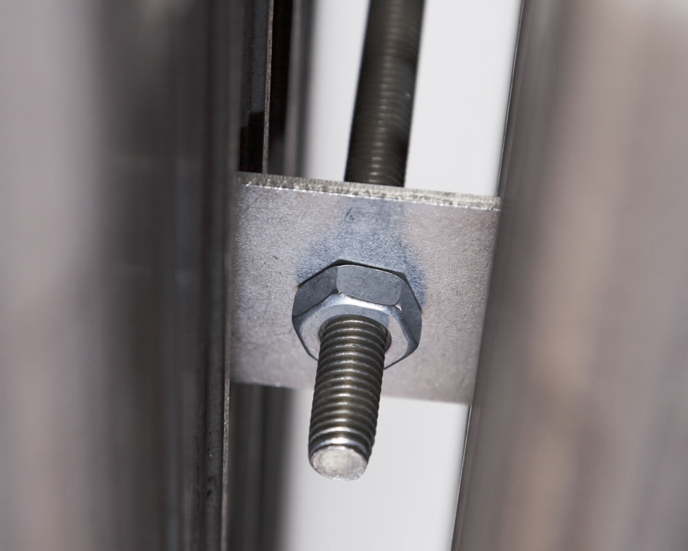 LD055 Настенная опора - квадратная плита - оцинкованная Сarronheating  - Вид №3