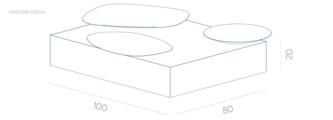 Мраморный монолитный низкий журнальный столик с подносом DE CASTELLI Between Nature ARCH-00123114 - Вид №3