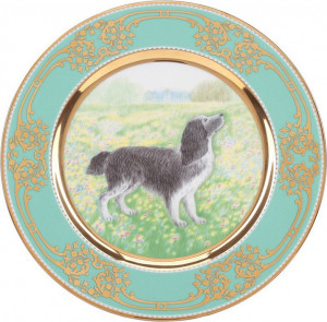 10620156 Императорский фарфоровый завод Набор подарочный 27см "Спаниель Джой" "Европейская-2" Фарфор твердый