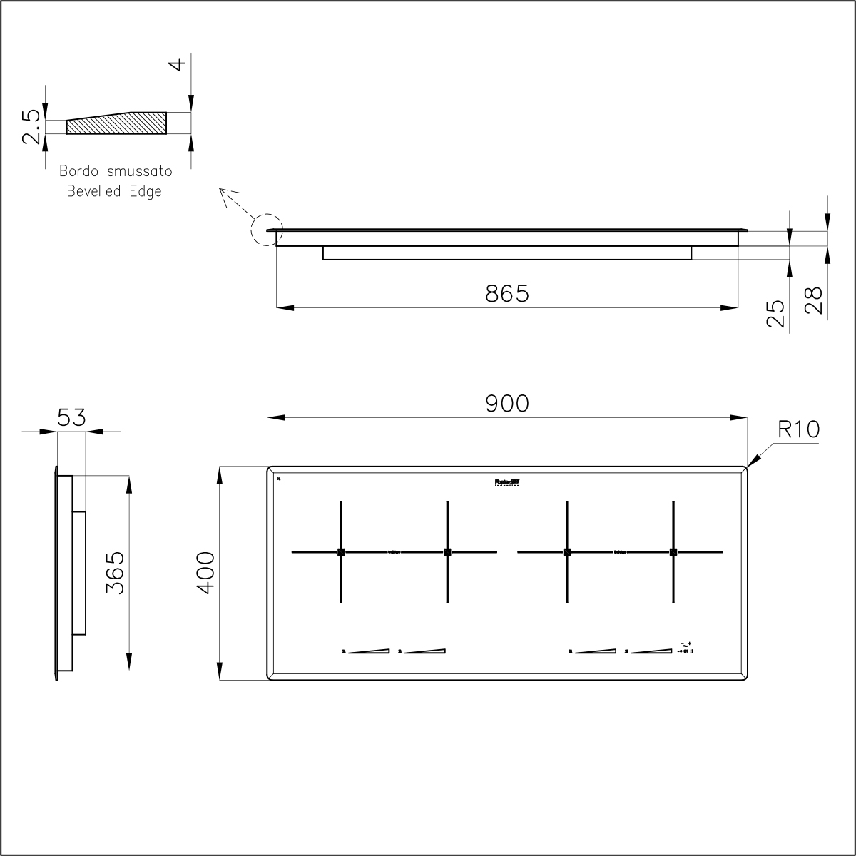 7334245 Варочная панель Индукционный мост S4000 7334 245 Fosterspa  - Вид №1