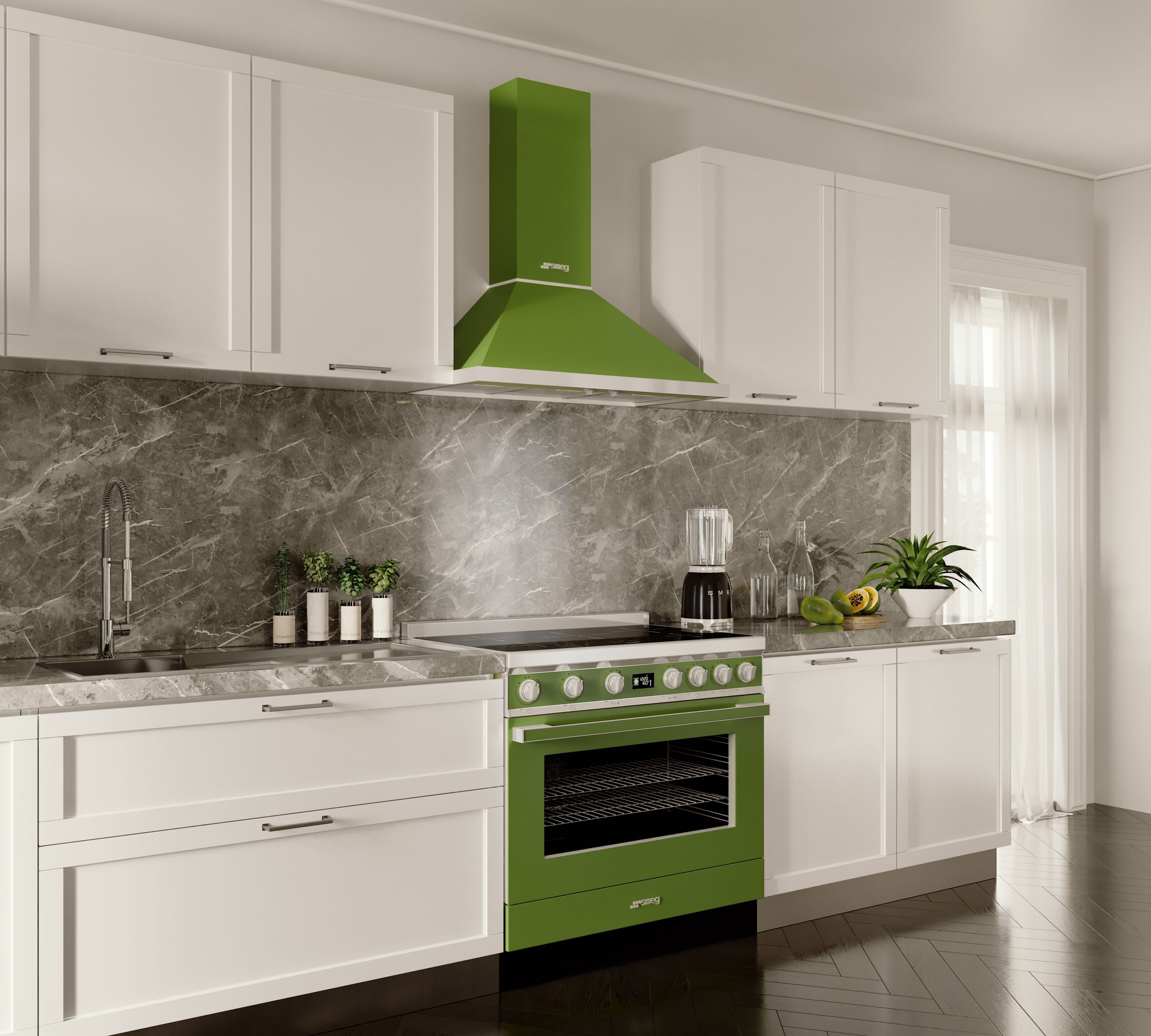 Отдельно стоящая кухня с индукционной плитой Smeg ARCH-00092143 - Вид №1