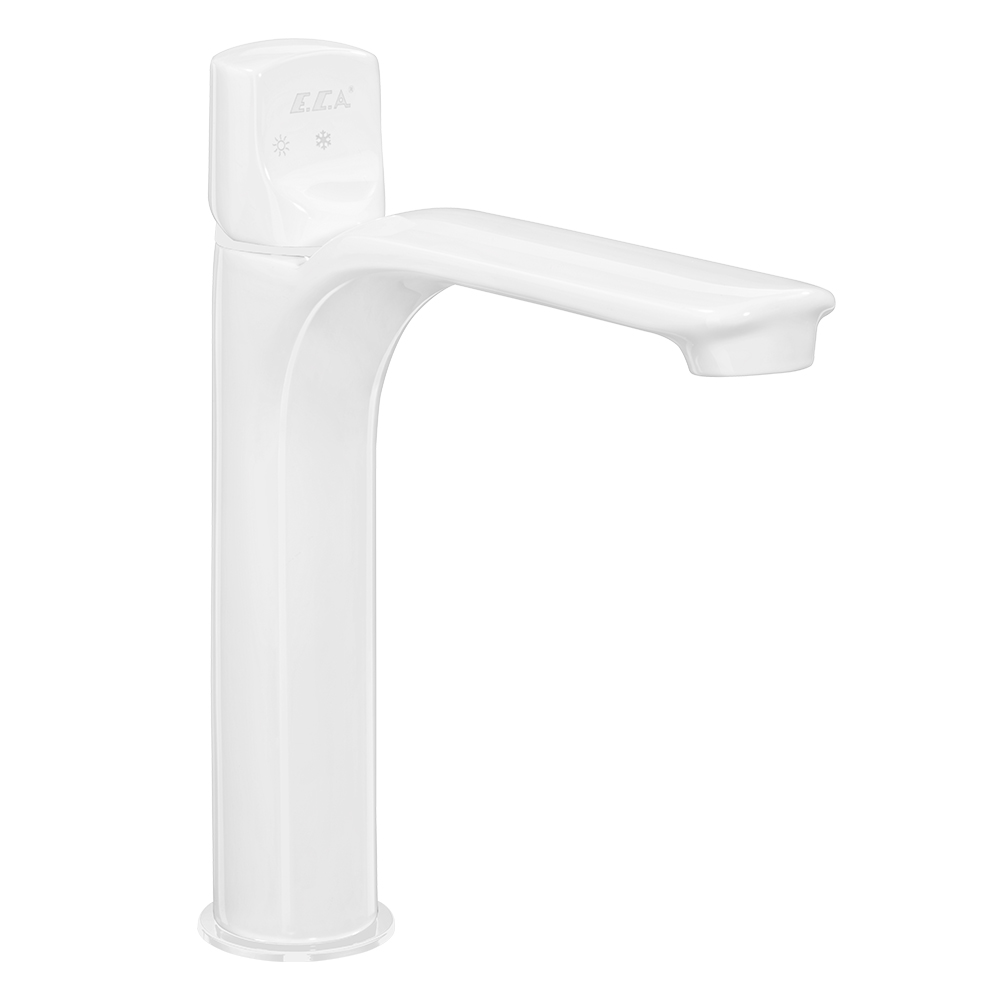 102108983c4  Смеситель для раковины среднего размера Myra - белый матовый Eca 
