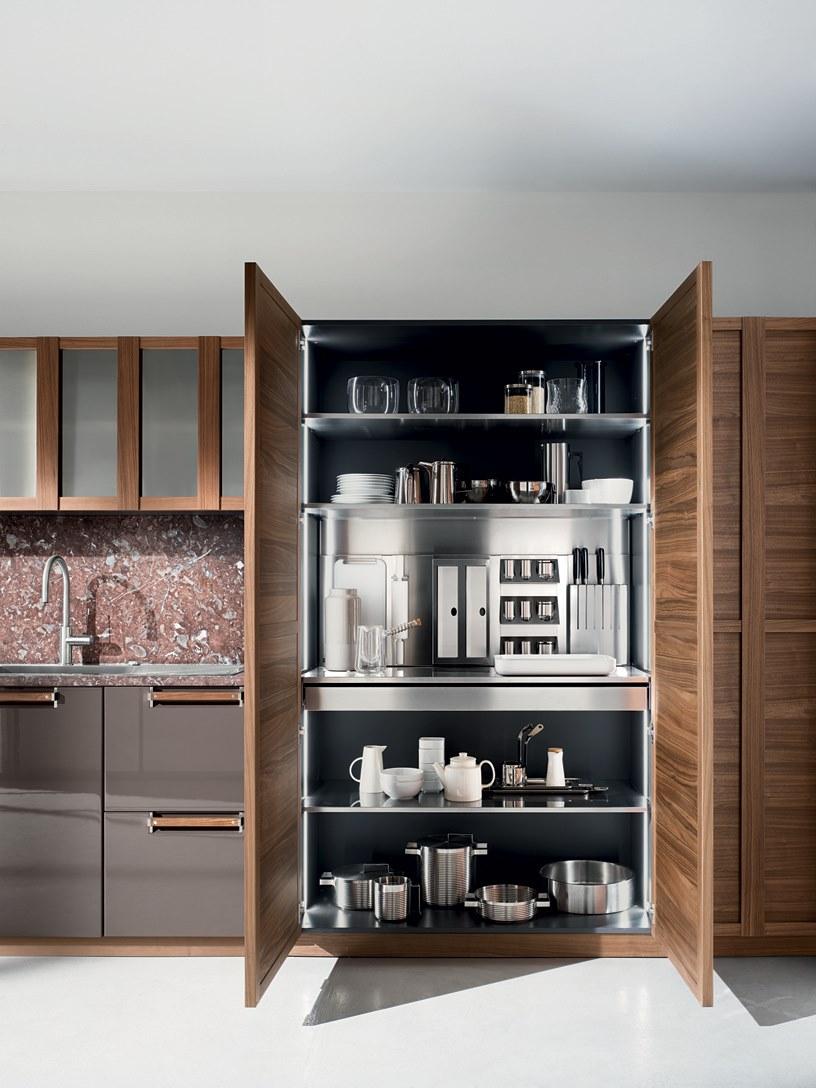 Composit Линейная кухня из лакированного дерева с ручками Noisette sun-id-1468359 - Вид №2