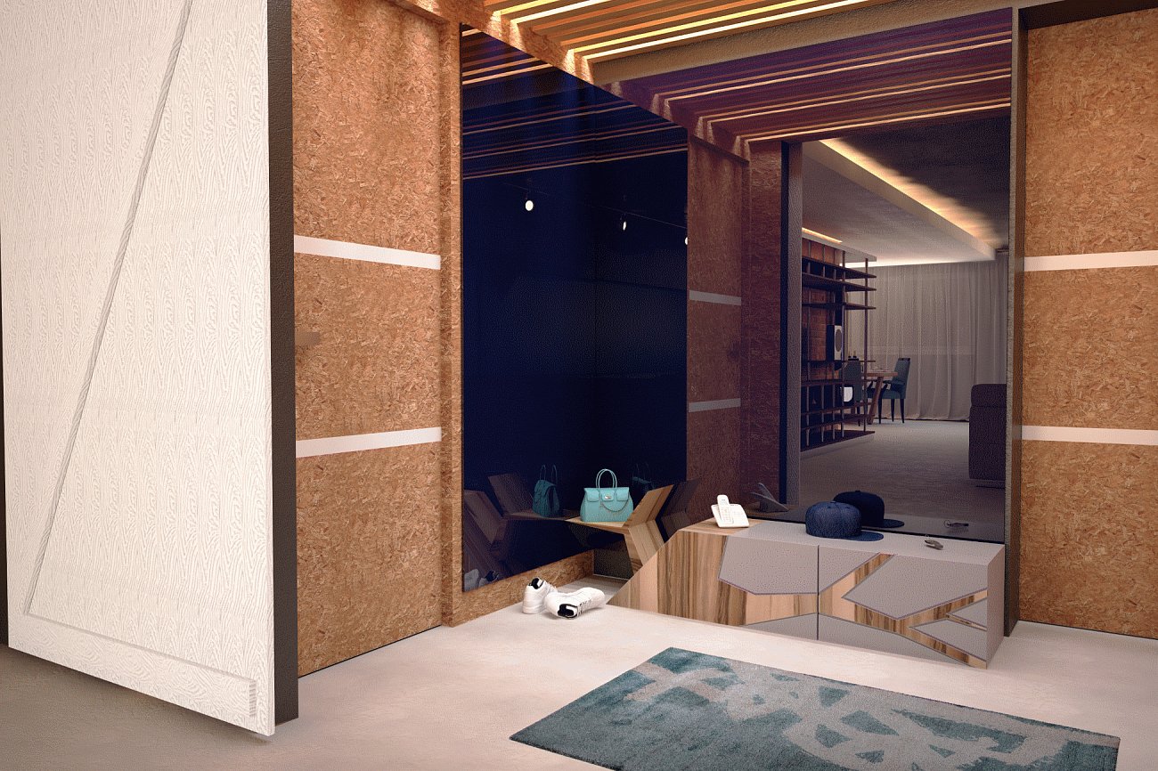 Тумба под телевизор дизайнерская орех, бежевая эмаль "Лория" от Odingeniy ODINGENIY  178291 Бежевый;коричневый  - Вид №1