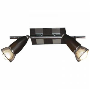 Спот настенный на 2 лампы коричневый Furnari LSL-8001-02 LUSSOLE FURNARI 00-3926075 Коричневый