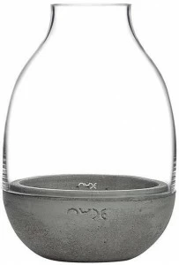 NUDE Хрустальная ваза на бетонном основании Eden