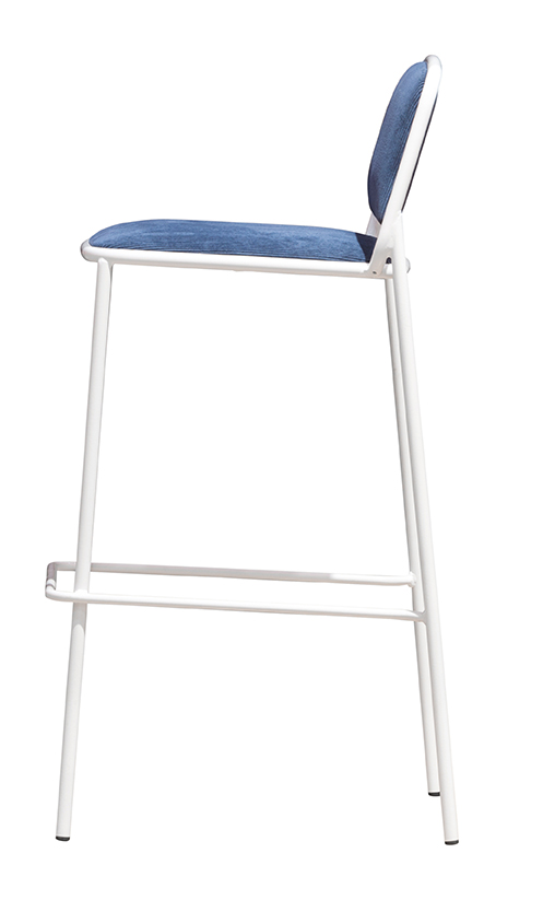 Ring 672 Барный стул со стальным каркасом, 4 ножки. Сиденье и спинка мягкие. Et al. Ring - Вид №8