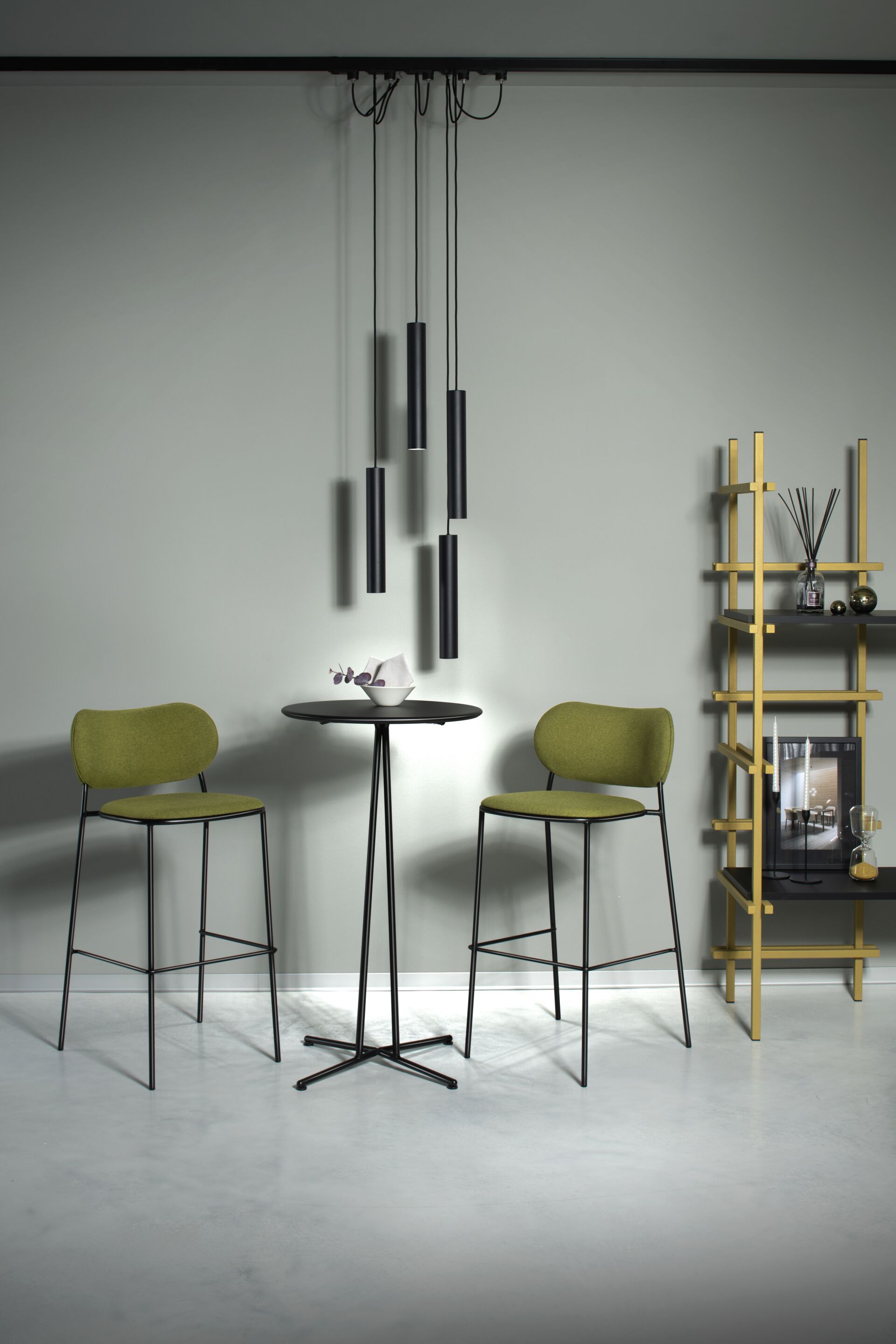 Высокий круглый стальной стол со спицами GABER BRISTOL HIGH ARCH-00018746 - Вид №1