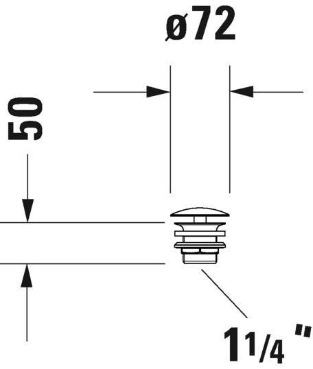 Duravit Слив для умывальника Accessori 005024 - Вид №1