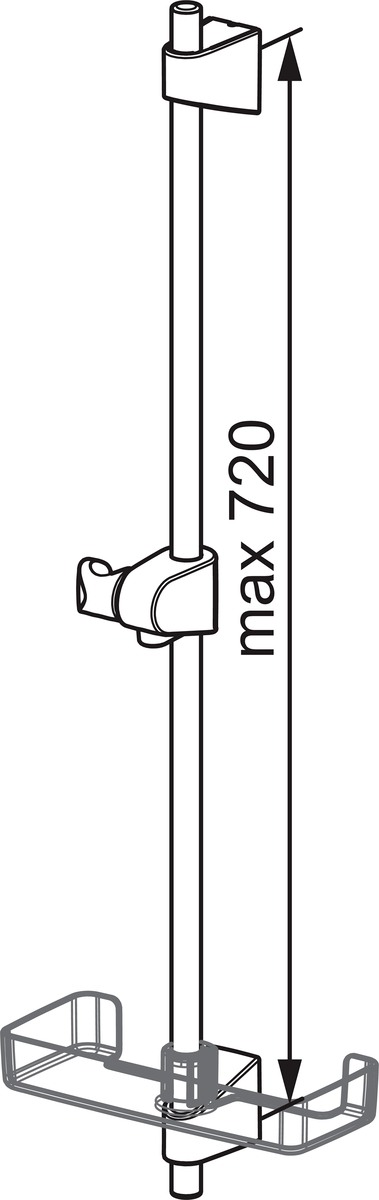 Oras 254600 Душевая штанга 254600 Apollo Хром  - Вид №3
