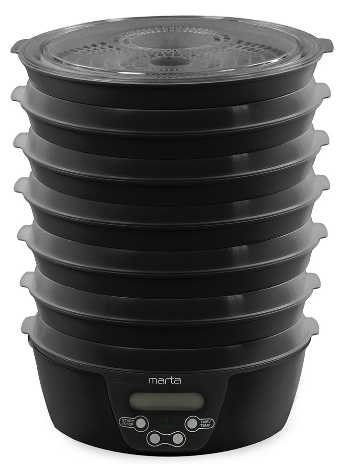 9934675 Сушилка для овощей и фруктов MARTA MT-FD1888E черный STDN-0080720 - Вид №4
