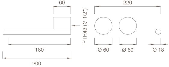 Ceadesign Группа из 2 смесителей открытого / закрытого типа Opus Ops 06 - Вид №1