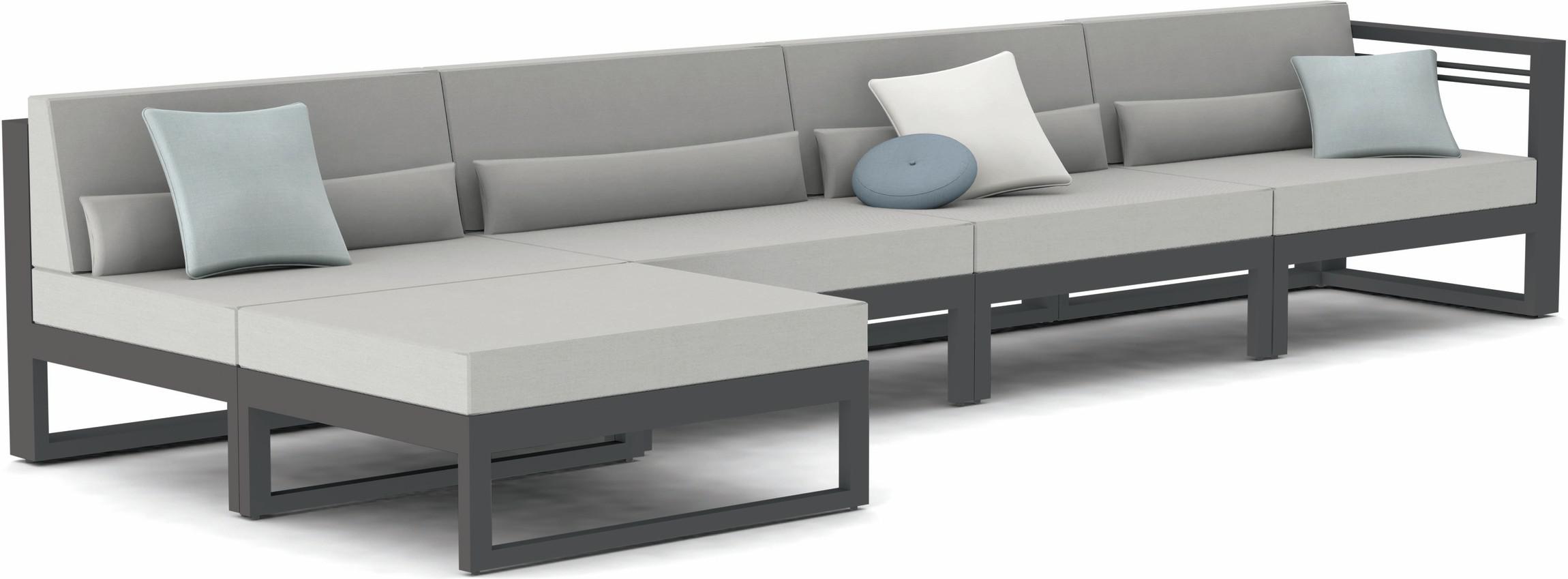 MNST1134 Concept 4 лава черный текстиль слева Manutti Fuse