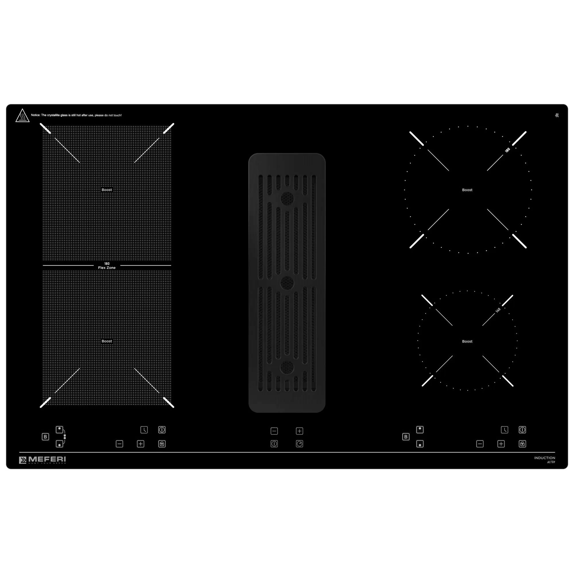 9168788 Индукционная варочная поверхность Meferi XSMART35IX ULTRA STDN-0001599 - Вид №2